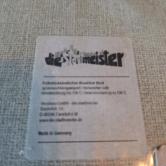 Stuttgart‎ German Breakfast Board City Skyline Heat Resistant Made In Germany - Picture 2 of 9